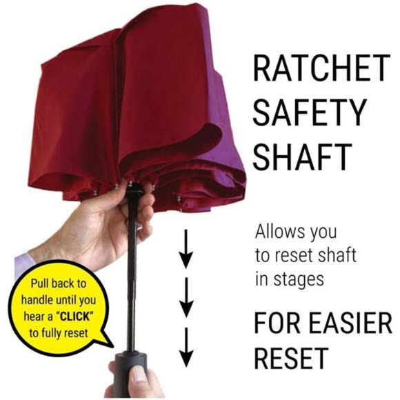 Travel Umbrella | Strong Compact Windproof Umbrella | Top Pick - Picture 4 of 6